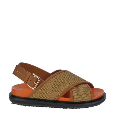 MARNI MARNI FUSSBETT CROSS-STRAP SANDALS