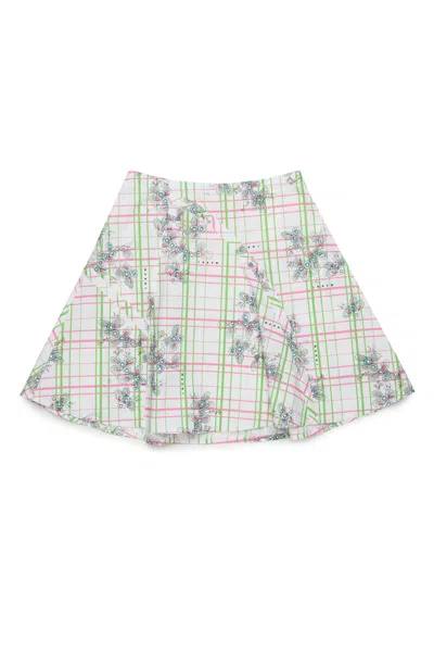 MARNI GREENHOUSE ALLOVER POPLIN MINI SKIRT