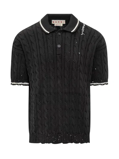 MARNI KNITTED POLO SHIRT