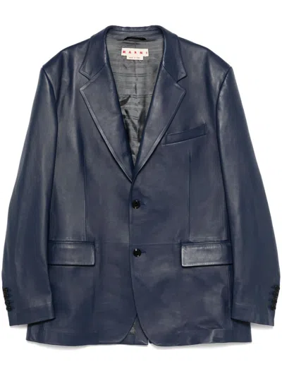 MARNI LEATHER BLAZER