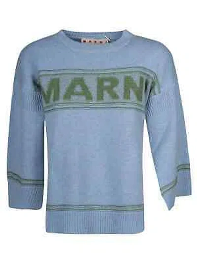 MARNI MARNI LOGO DETAIL RIB KNIT SWEATER 38 IT