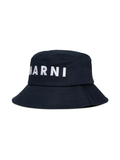 MARNI LOGO-EMBROIDERED BUCKET HAT