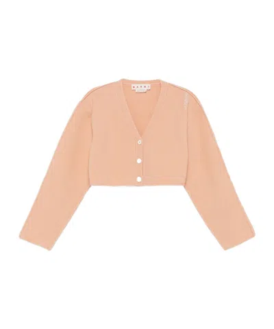 MARNI LOGO-EMBROIDERED CARDIGAN