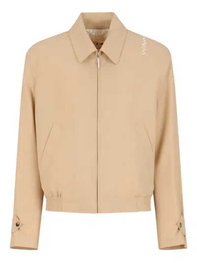 MARNI LOGO-EMBROIDERED JACKET