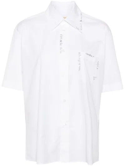 MARNI LOGO-EMBROIDERED SHIRT