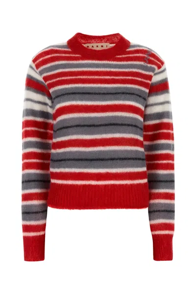 MARNI MARNI EMBROIDERED MOHAIR BLEND SWEATER