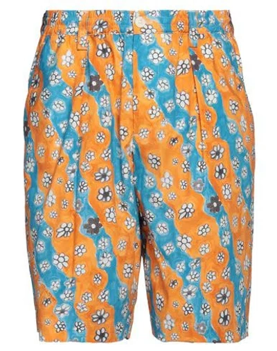 MARNI MARNI MAN SHORTS & BERMUDA SHORTS ORANGE SIZE 38 COTTON