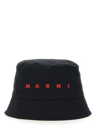 MARNI MEN'S BUCKET HAT WITH LOGO