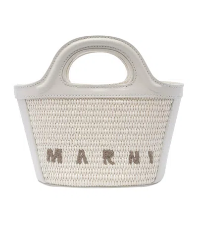 MARNI MARNI TROPICALIA LOGO EMBROIDERED MICRO TOTE BAG