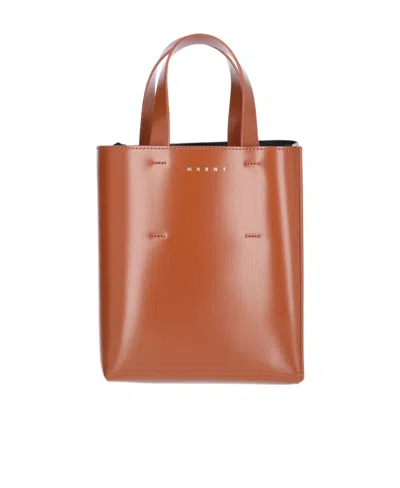 MARNI MARNI MUSEO LOGO PRINTED MINI TOTE BAG