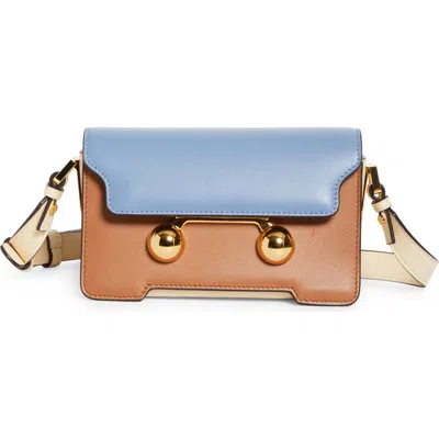 MARNI MARNI MINI TRUNKAROO COLORBLOCK LEATHER SHOULDER BAG