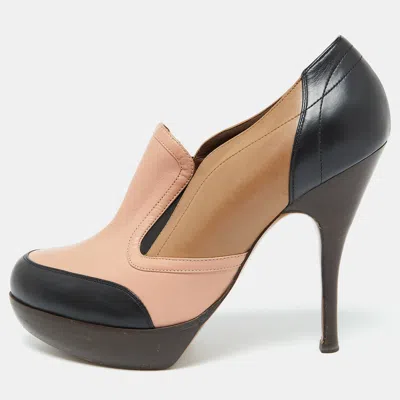 MARNI MULTICOLOR LEATHER PLATFORM LOAFER PUMPS SIZE 40