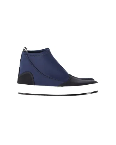 MARNI NEOPRENE SNEAKER BOOTS IN BLUE NEOPRENE