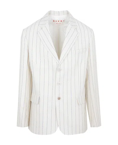 MARNI MARNI STRIPED SINGLE-BREASTED BLAZER