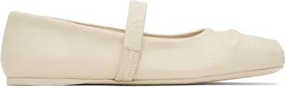 MARNI OFF-WHITE LITTLE BOW BALLERINA FLATS