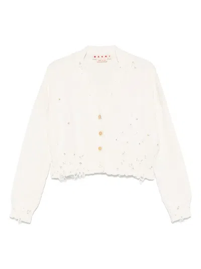MARNI PATTERNED-JACQUARD CARDIGAN