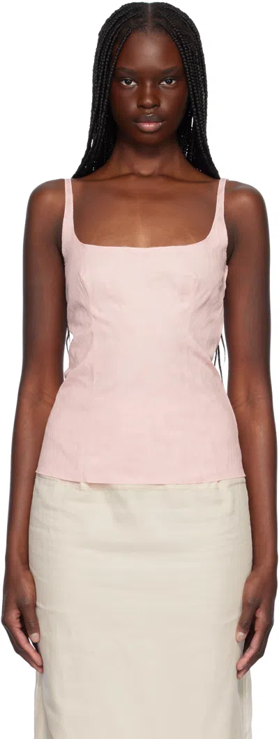 MARNI PINK WAVES & DROPS JACQUARD TOP