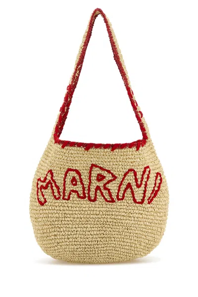 MARNI RAFFIA SHOPPING BAG