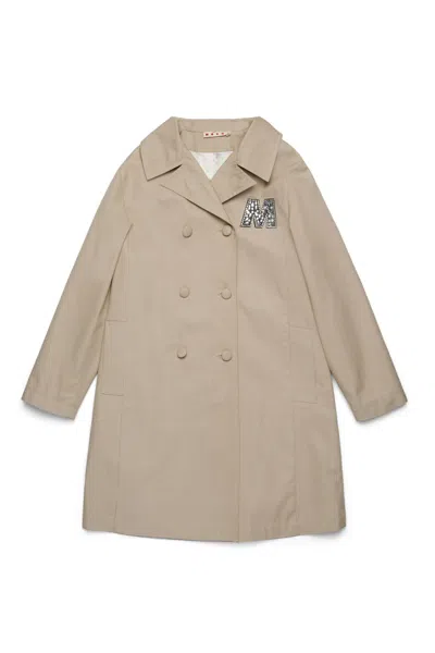 MARNI RHINESTONES BRANDED TRENCH JACKET