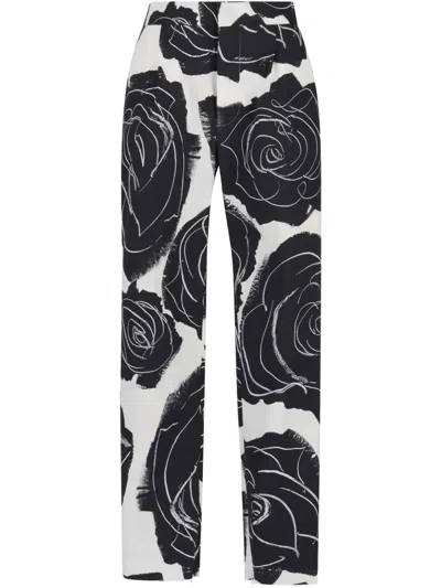MARNI ROSE-PRINT TROUSERS