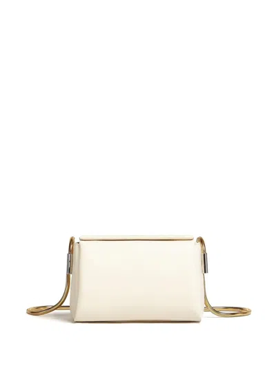 MARNI ROUND SNAKE CHAIN LEATHER SHOULDER BAG