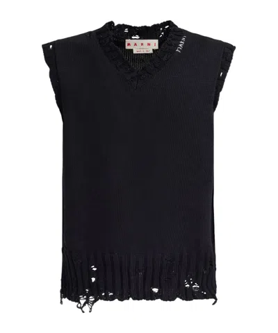 MARNI SLEEVELESS V-NECK JUMPER