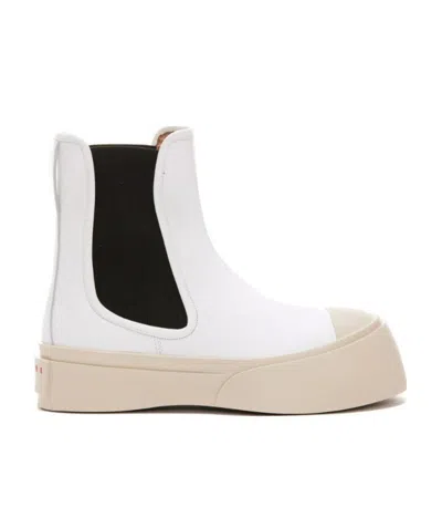 MARNI MARNI ROUND-TOE SLIP-ON ANKLE BOOTS