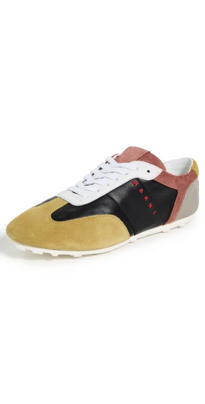 MARNI SNEAKERS GREEN/BLACK/PINK/GREY