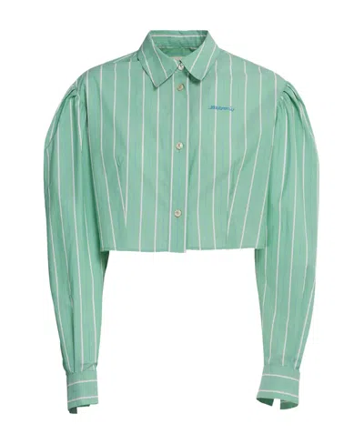 MARNI STRIPE-PATTERN CROPPED SHIRT