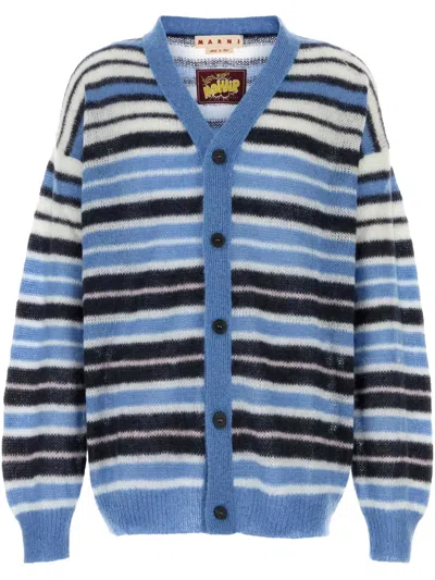 MARNI STRIPED CARDIGAN