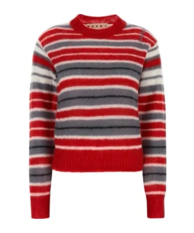 MARNI MARNI STRIPED KNITTED JUMPER