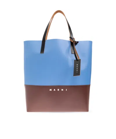 MARNI MARNI TRIBECA LOGO DETAILED TOTE BAG