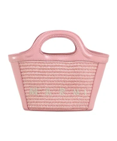 MARNI MARNI TROPICALIA LOGO EMBROIDERED MICRO TOTE BAG