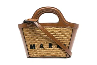 MARNI MARNI TROPICALIA MICRO BAG RAW SIENNA