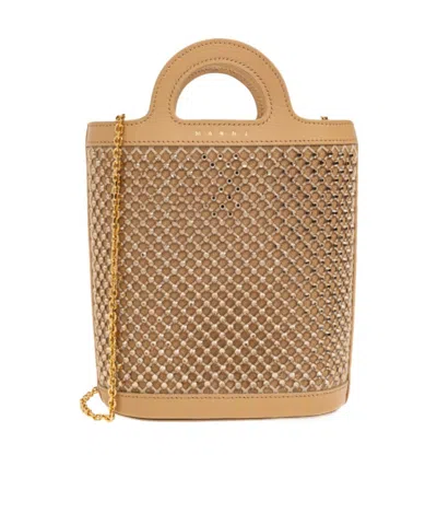 MARNI MARNI EMBELLISHED TOP HANDLE BAG