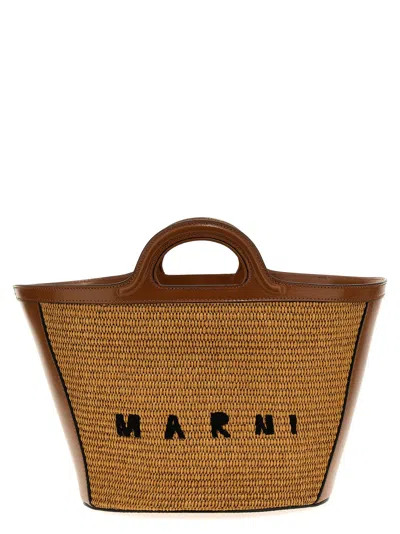 MARNI TROPICALIA SMALL HAND BAGS BROWN