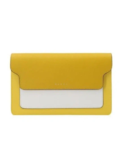 MARNI TRUNK TWO-TONE LEATHER BAG