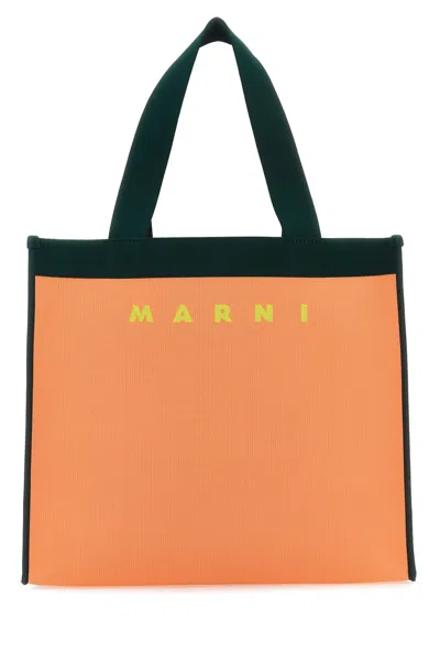 MARNI TWO-TONE JACQUARD SHOPPING BAG