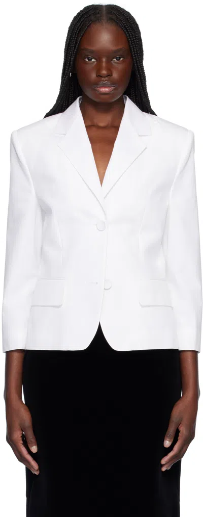 MARNI WHITE POPLIN BABY SINGLE BREASTED BLAZER