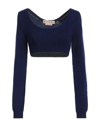 MARNI MARNI WOMAN SWEATER BLUE SIZE 2 VIRGIN WOOL