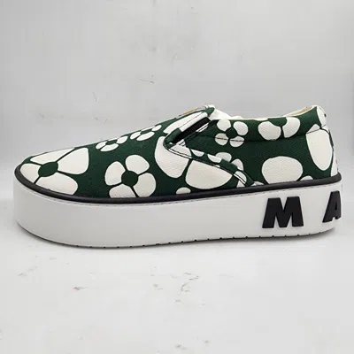 MARNI X CARHARTT MARNI X CARHARTT WIP SLIP ON SNEAKERS MEN'S 44/11US GREEN FLORAL PATCH LOGO +