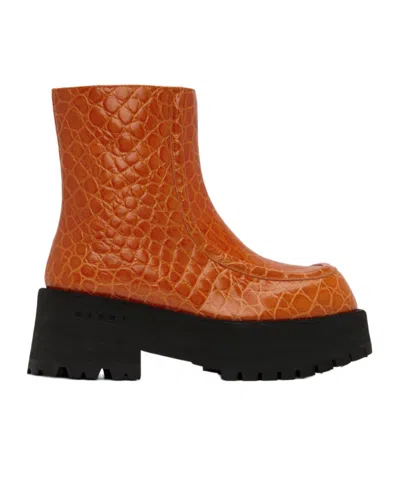 MARNI ZIPPERED ANKLE BOOTS