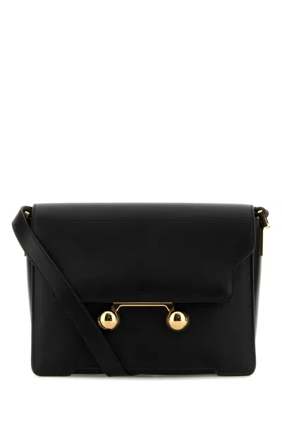 MARNI MARNI BLACK LEATHER MEDIUM TRUNKAROO CROSSBODY BAG