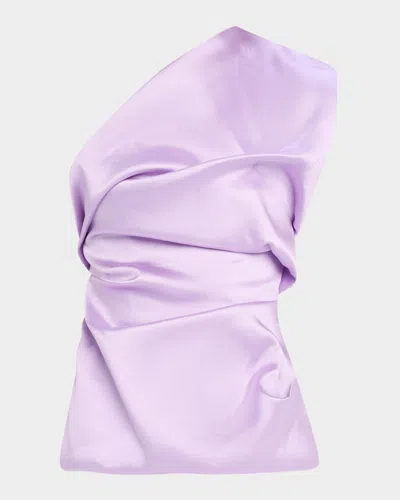 MARQUES' ALMEIDA DRAPED HEAVY SATIN SLEEVELESS TOP