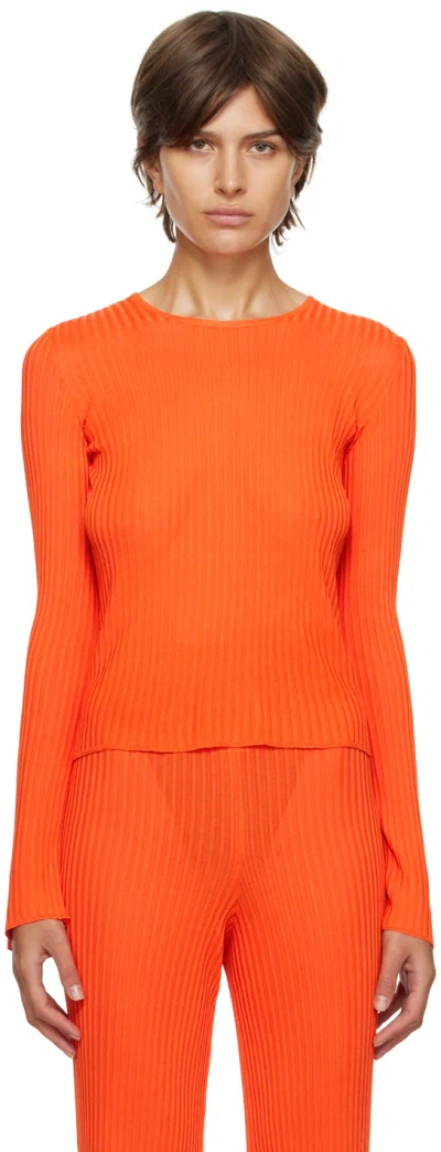 MARQUES' ALMEIDA ORANGE FITTED SWEATER
