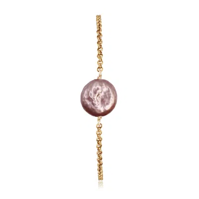 MARQUISE SWIM WOMEN'S PINK / GOLD BRACELET - PUNCTUATION COIN PINK PEARL & GOLD