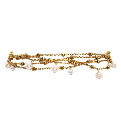 MARQUISE SWIM WOMEN'S GOLD / WHITE NECKLACE - ORANGERIE PEARL & GOLD - WHITE