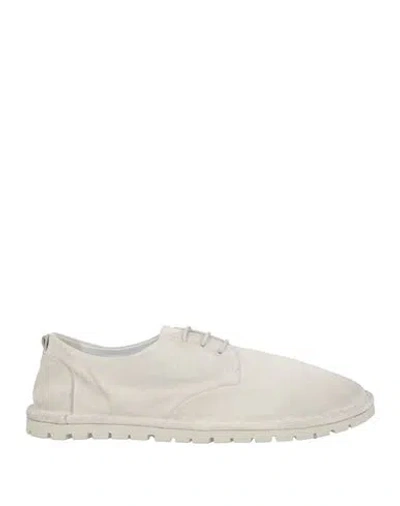 MARSÈLL MARSÈLL WOMAN LACE-UP SHOES OFF WHITE SIZE 9 LEATHER