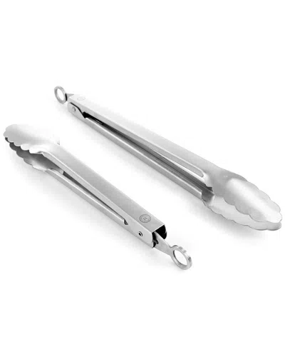 MARTHA STEWART MARTHA STEWART 2PC STAINLESS STEEL TONGS