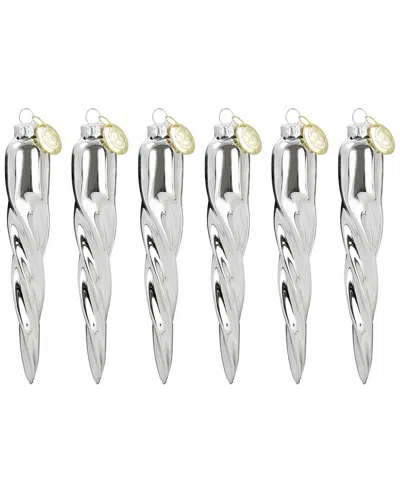 MARTHA STEWART MARTHA STEWART HOLIDAY 4PC ICICLE ORNAMENT SET